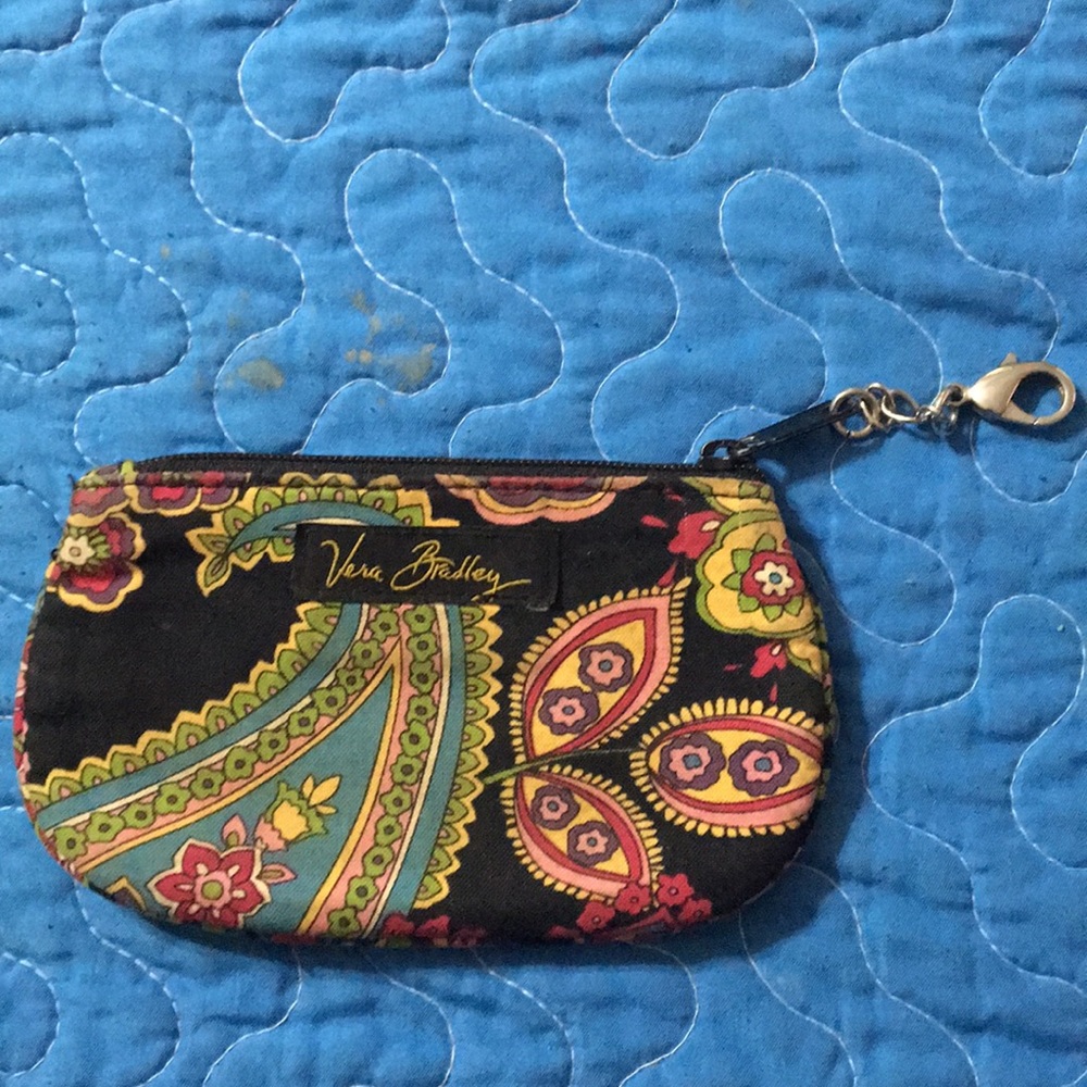 VERA BRADLEY KEYCHAIN WRISTLET CARD LICENCE HOLDER